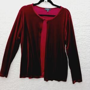 Cardigan XL Wine Velour Soft Luxe Romantic Evening Glam Holiday Soft Girl Xmas